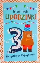 Karnet Urodziny 3 chłopiec 2K - 071 - YEKU