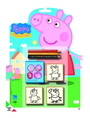 Świnka Peppa - pieczątki blister shaped 3szt - Multiprint