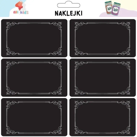 Naklejki na przetwory i przyprawy Czarne - All4Kids