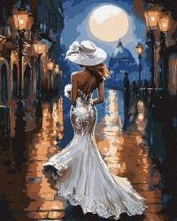 Malowanie po numerach - Wieczór stylu 40x50cm - Ideyka