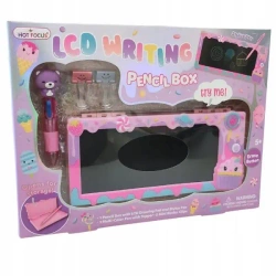 TABLET GRAFICZNY LCD DO RYSOWANIA ZNIKOPIS + DŁUGOPIS + KLIPSY BIUROWE