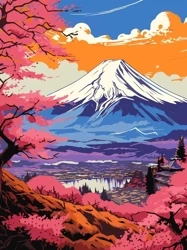 Malowanie po numerach - Magiczne Fuji 30x40cm - Ideyka