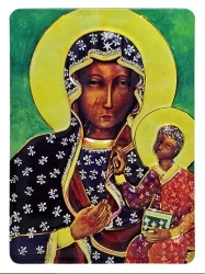 Magnes Matka Boża Częstochowska 10x7cm - Art Sacrum