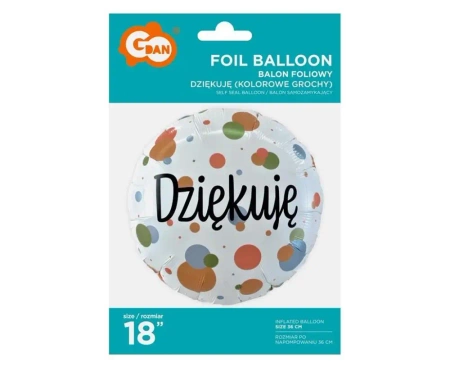 Balon foliowy Dziękuję - Godan