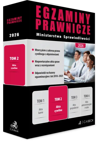 Egzaminy Prawnicze Ministerstwa Sprawiedliwości 2026. Tom 2. Akta cywilne - praca zbiorowa
