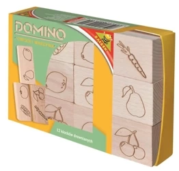 Domino drewniane - owoce i warzywa - Baczek