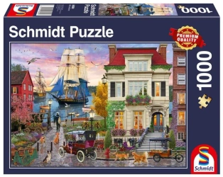 Puzzle 1000 Miasto portowe - Schmidt