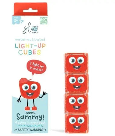Kostki sensoryczne świecące w wodzie Sammy czerw - Glo Pals