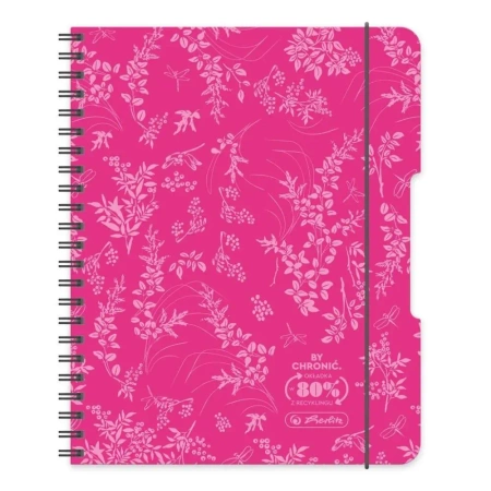 Brulion na spirali B5/80K kratka różowy (2szt) - HERLITZ