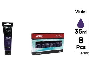 Farba akrylowa niebiesko-fioletowa 35ml (8szt) - Artix