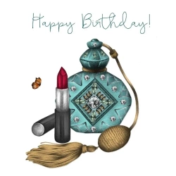 Karnet Swarovski kwadrat CL0316 Urodziny szminka - Clear Creations