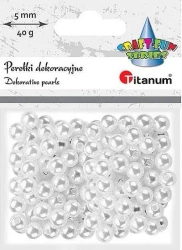 Koraliki plastikowe perełki 40g - Titanum