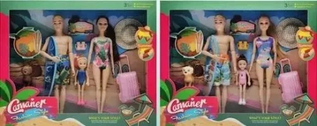 Lalki Rodzina na plaży MIX - Maksik