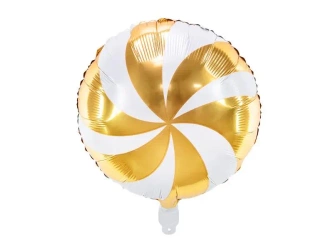 Balon foliowy Cukierek 35cm złoty - PartyDeco