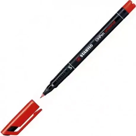 Marker permanentny OHPen S do folii i płyt, czerwony