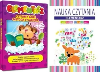 Nauka czytania metodą sylabową Elementarz + bajki - Alicja Karczmarska-Strzebońska