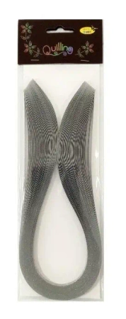 Paski do quillingu 5mmx50cm brokatowe srebrne 50s - Galeria Hobby