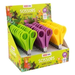 Nożyczki szkolne 13cm z podziałką (30szt) EASY - Easy Stationery