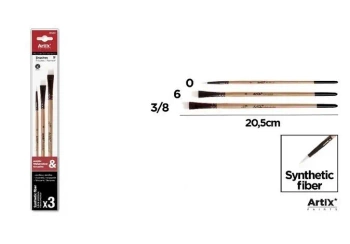 Profesjonale pędzle malarskie 3szt - Artix