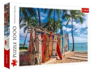 Puzzle 1000 Plaża Waikiki, Hawaje - Trefl