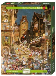 Puzzle 1000 elementów. Ryba. Romantyczne miasto, noc
