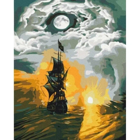 Malowanie po numerach - Statek w burzy 40x50cm - Twoje Hobby