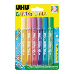 Klej brokatowy Creative Glitter 6 kolorów UHU