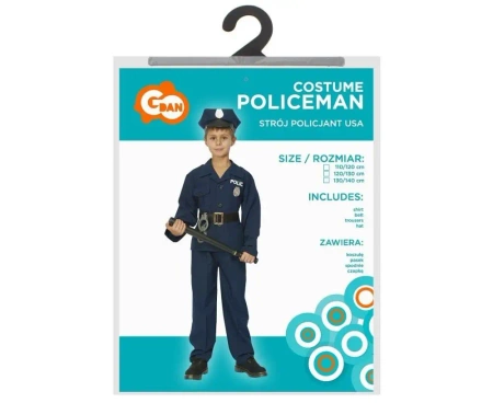 Strój dla dzieci Policjant USA rozm. 130/140cm - Godan
