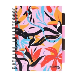 Kołozeszyt Pads B5/100K kratka Jungla różowy - Strigo