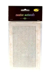 Kryształki samoprzylepne 3mm 527szt opalizujący - Galeria Hobby