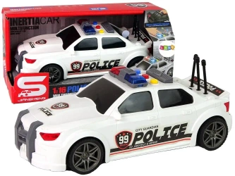 Policja 1:16 z dźwiękiem biała - Leantoys