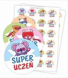 Naklejki motywacyjne - Super uczeń 48szt - LearnHow