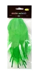 Piórka twarde jasnozielone 10szt - Galeria Hobby