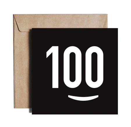 Karnet kw 100% Birthday / Urodziny KZ14 - Pieskot