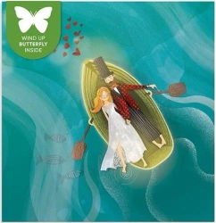 Karnet kwadrat z latającym motylkiem Ślub Para w.. - Cozywood