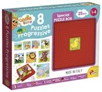 Carotina Baby Puzzle progresywne 8 Zwierzątka - Lisciani