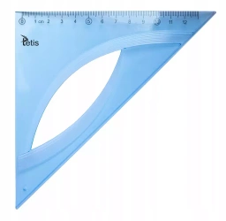 Ekierka równoramienna 13cm niebieska - Tetis