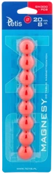 Magnesy do tablic Tetis czerwone gładkie 20mm/8