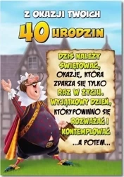 Kartka okolicznościowa Urodziny 40 - Trend