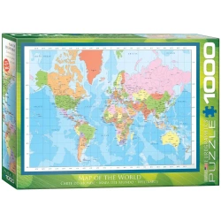 Puzzle 1000 Modern Map of the World 6000-1271 - Eurographics