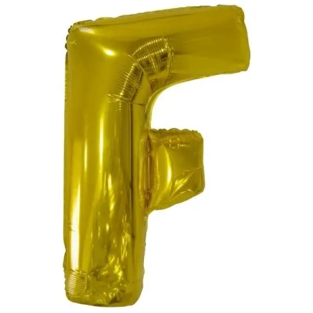 Balon foliowy litera F złota 54,5x86cm - Amscan