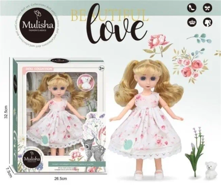 Lalka 30cm z misiem - Merkpol