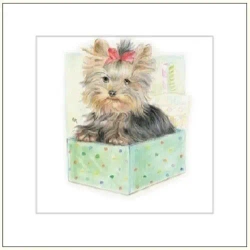 Karnet 16x16cm + koperta Pies rysowany - DaVinci