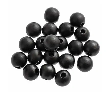 Koraliki drewniane 16mm 20szt matowa czerń - Dalprint dpCraft