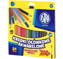 Kredki ołówkowe akwarelowe 24 kolory ASTRA - ASTRA papiernicze