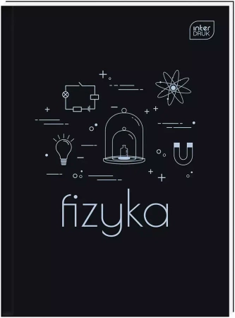 Brulion tematyczny FIZYKA A5 80k zeszyt TWARDA OKŁADKA ze ściągą - Interdruk