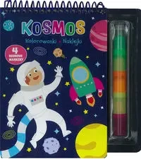 Kosmos. Kolorowanki, naklejki, 4 neonowe markery - praca zbiorowa