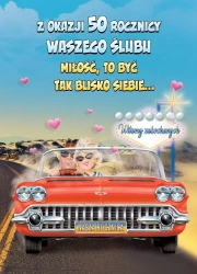 Karnet okolicznościowy Rocznica Ślubu 50 - Trend