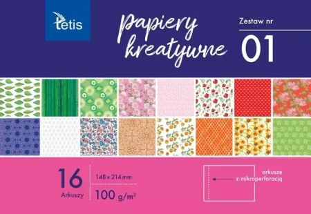 Papiery kreatywne A5/16K zestaw 1 - Tetis