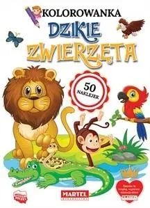 Kolorowanka Dzikie zwierzęta z naklejkami - praca zbiorowa